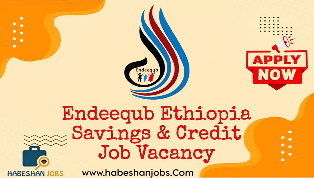 Endeequb Ethiopia Savings Credit Job Vacancy 2024