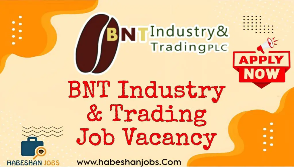 BNT Industry and Trading PLC Vacancy 2025 | Cashier Accountant & Import Officer Jobs in Ethiopia (Fresh Graduates Encouraged) BNT Industry Trading Job Vacancy Fresh Graduates