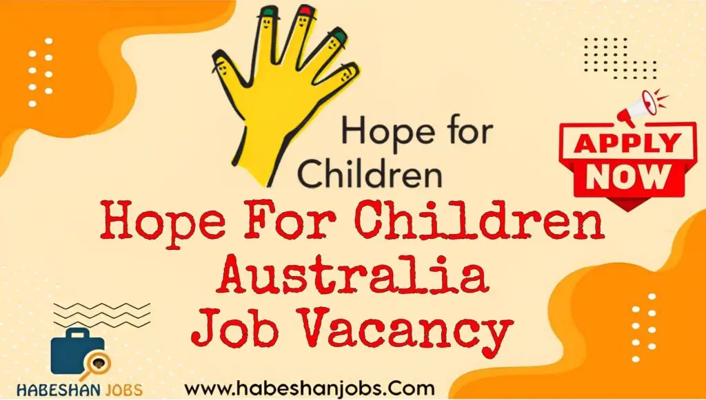 Hope For Children Australia Job Vacancy