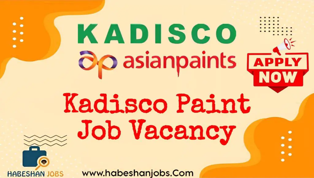 Kadisco Paint Vacancy 2025 | HR & Accounting Jobs in Ethiopia Kadisco Paint Job Vacancy